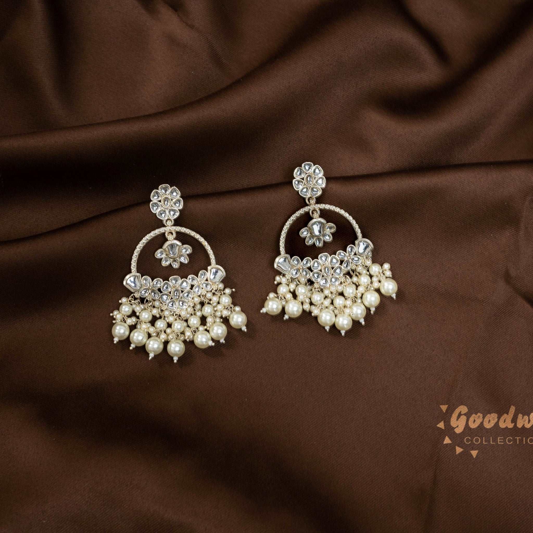 WHITE PEARL GOLDEN HANGING EARRINGS 26