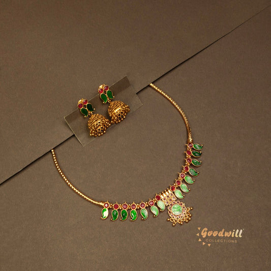 TRADITIONAL PALAKKA DESIGN NACKLACE SET 7