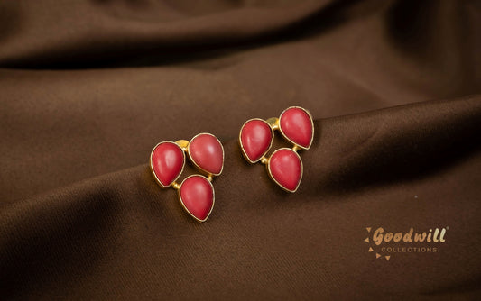 THREE DROP GOPI STUD EARRINGS CLE PNDING