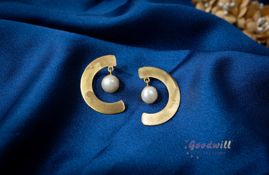 MOON DROPLET STATEMENT EARRINGS