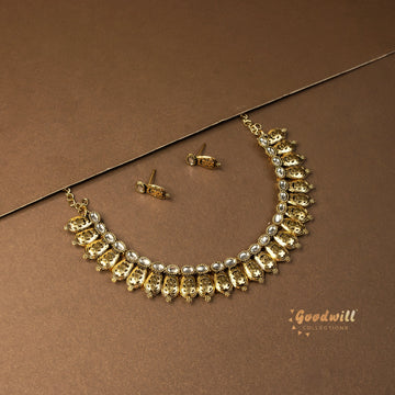 GOLD BUDGET FRIENDLY ONAM NECKLACE SET