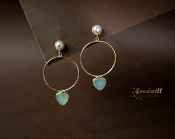 CIRCLE DROP STATEMENT EARRINGS CLRRR